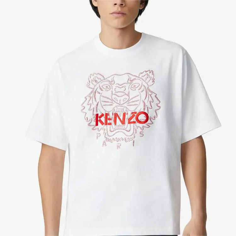 KENZO'TIGER PRINT'ケンゾー タイガー プリント Tシャツ 半袖 コットン
