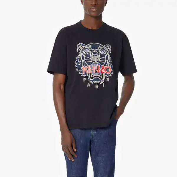 KENZO'TIGER PRINT'ケンゾー タイガー プリント Tシャツ 半袖 コットン 