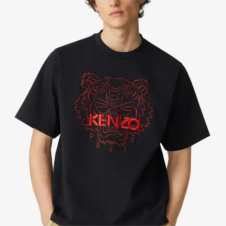 KENZO'TIGER PRINT'ケンゾー タイガー プリント Tシャツ 半袖 コットン